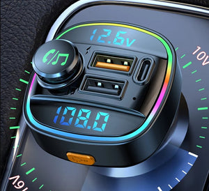 Bluetooth 5.0 FM Transmitter Handsfree Car Radio Modulator MP3 Player With 22.5W USB - Paloma Car Air Fresheners