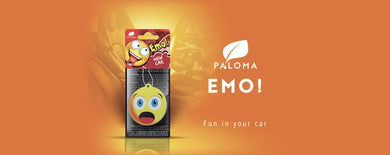 EMO Line- orange background -car , home, office, long lasting perfume air freshener