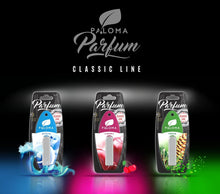 Load image into Gallery viewer, Parfum Line- Collection photo with 3 best selling scents Ocean Cherry Fresh- -car , home, office, long lasting perfume air freshener
